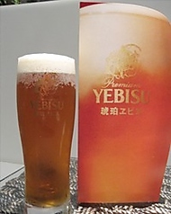 生ビール 琥珀エビス 中ジョッキ/男前ジョッキ 1L