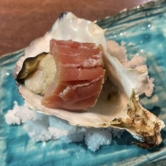 牡蠣×マグロの醤油漬け
