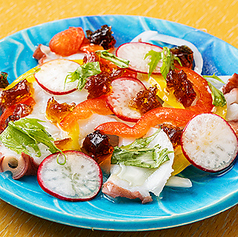 水タコのカルパッチョ ~梅ポン酢ジュレ~