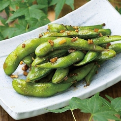 枝豆のにんにくバター醤油炒め