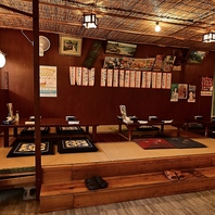 家族も宴会も安心の座敷席◎