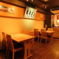 プライベート感あふれる店内は、大切な日の集まりにも◎