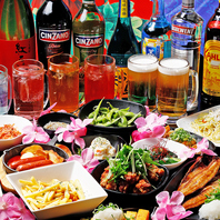 3時間食べ飲み放題2700円、2時間食べ飲み放題2500円◎