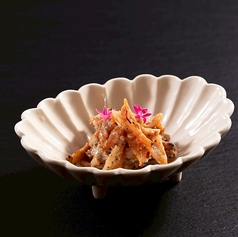 鶏やげんの梅肉和え