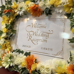 結婚式二次会も多くの方にご利用いただいてます。店内の飾りつけもお気軽にご相談ください♪