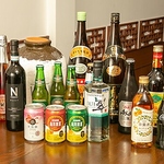 種類豊富な飲み放題メニュー♪生ビールやサワー、ハイボールはもちろん日本酒や焼酎、紹興酒も◎