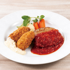 ハンバーグ＆カキフライ 