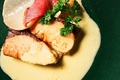 料理メニュー写真 寒ブリのロースト　生姜のペルノーソース