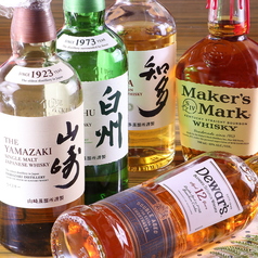 各種ウイスキーをご用意♪お酒に合うおつまみも！