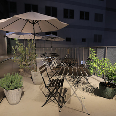 テラス席　4名様掛け×2席　テラス席は紙・電子タバコ両方OKです！【大須/栄/矢場町/カフェ/ランチ/夜カフェ/パンケーキ/デート/女子会/誕生日/テラス/フレンチ/イタリアン】