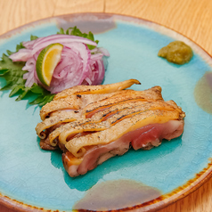 赤鶏のレア炙り焼き