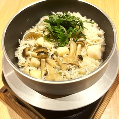 しらすと貝柱の釜飯