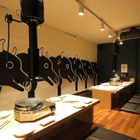 壁面の「牛」ポップアート