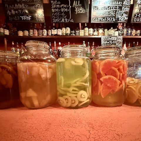 3.5時間飲み放題コース!60分単品飲み放題！自家製漬け酒！生ハム