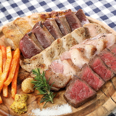北海道の肉皿5種盛り　たっぷり500ｇ