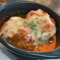 鶏つくねのごろっとトマト煮込み(チーズ乗せ)