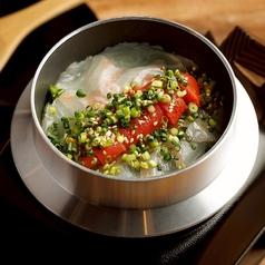 真鯛と博多明太子のの釜飯