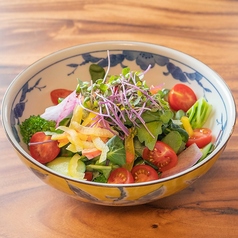 ベビーリーフと季節野菜ミニトマトのサラダ