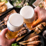 ビールをはじめワイン、カクテル、焼酎、日本酒など全70種類以上の飲み放題メニューをご用意