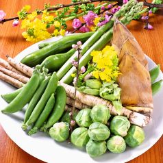 旬の魚、野菜・・・季節に合わせた旬素材を厳選