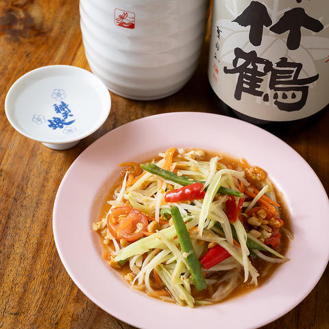 日本の四季に合わせた身体に優しい創作タイ料理酒場♪日本酒と合わせると◎