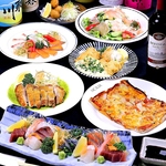 飲み放題付コースも複数ご用意。旬の刺身や人気メニューが揃い、各種宴会や女子会にも最適ですよ♪