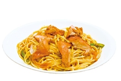 タンドリーチキンのトマトクリームソーススパゲティ Tandoori Chicken & Tomato  Cream Sauce Spaghetti 