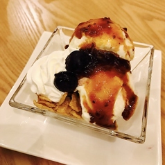 バニラアイスの贅沢レーズンソース