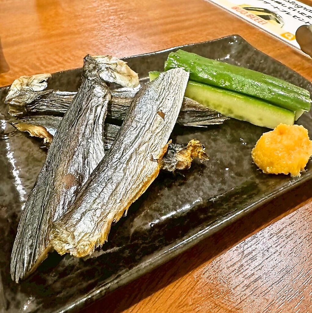 香ばしく炙った身欠きにしんです。旨味が凝縮され、日本酒が進む逸品。シンプルに津軽の味をどうぞ☆
