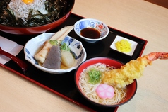 名物　しらす丼　大海老天そうめん付き