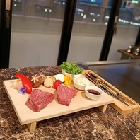 充実した鉄板焼きコース