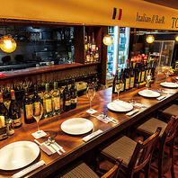 お一人様でもお気軽にご利用できるカウンター席◎