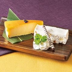 お芋のチーズケーキと西通りプリンのカッサータ