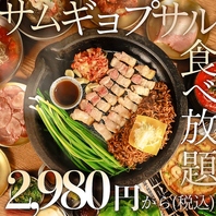 【大満足】サムギョプサル食べ放題コース