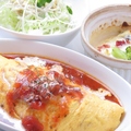 料理メニュー写真 オムライス　サラダ・スープセット/オムライス　小鉢セット