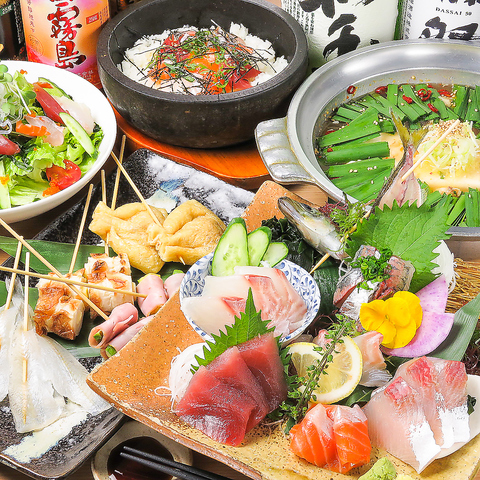 池袋で安く！おいしく！鮮魚と日本酒を楽しむ　豪華海鮮8品2500円コース！