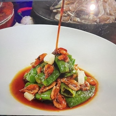 青唐辛子と川海老の香り炒め