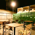 ☆屋根なしテーブル席「キャンプZONE」☆もっと外を感じ夜空の下でお酒を飲みたい！そんなあなたにぴったりな空間です！屋根なし・雨天時は他の席に移動