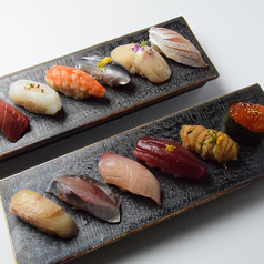 お昼のおまかせ握りコース 4000円 税込 旬の握り寿司10貫と季節の逸品料理 あじふく 和食 ホットペッパーグルメ