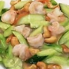 エビとキュウリカシューナッツのさっぱり炒め/ホタテのXO醤炒め/海鮮のXO醤炒め/エビのXO醤炒め 各