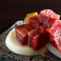 料理メニュー写真&nbsp;殿様ステーキ(福島牛) 溶岩石落とし