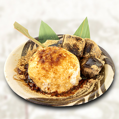 バニラアイスと黒糖わらび餅