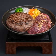 とろけるハンバーグとシンタマステーキ御膳 Sサイズ