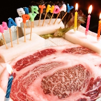 誕生日に「肉ケーキ」！