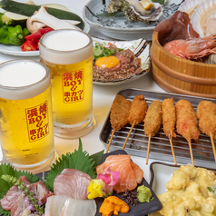 浜焼ボーイと串カツガール　四条大宮　海鮮　居酒屋　飲み放題の写真2