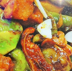 軟骨といんげん豆炒め