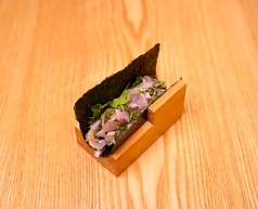 鯵のたたき海苔包み