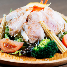 蒸し鶏のトロロサラダ