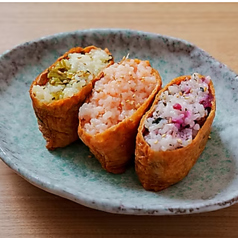 創作いなり(ごま高菜・明太ちりめん・カリカリ梅)