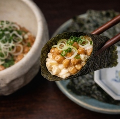 生ゆば納豆と焼のり